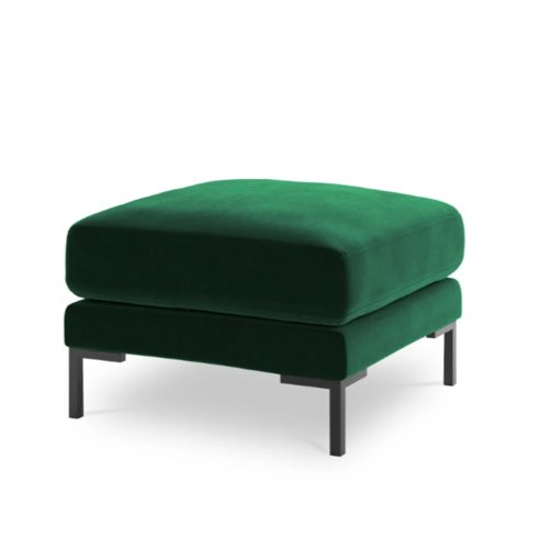 meuble deco vert franc emeraude maisons du monde Pouf en velours vert bouteille