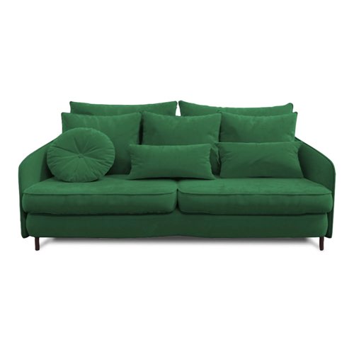 meuble deco vert franc emeraude maisons du monde Canapé 3 places velours droit vert