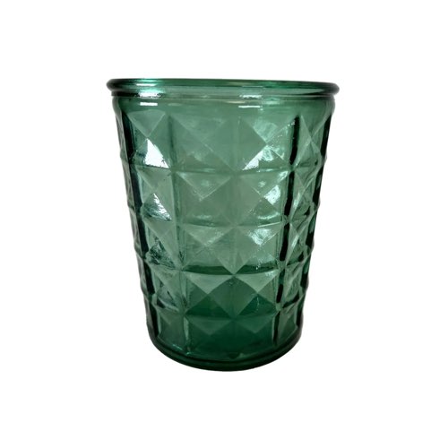 meuble deco vert franc emeraude maisons du monde Gobelet en verre recyclé eucalyptus 12 cm