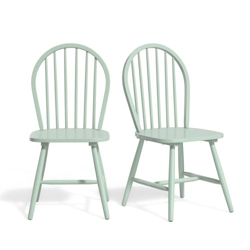 meuble deco vert moderne la redoute Lot de 2 chaises à barreaux 