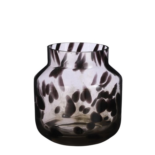 ou acheter deco ecoresponsasble recyclee pas cher Vase en verre recyclé marron H22,5 tacheté