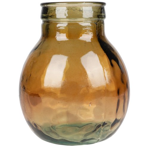 ou acheter deco ecoresponsasble recyclee pas cher Vase décoratif en verre recyclé marron esprit vintage