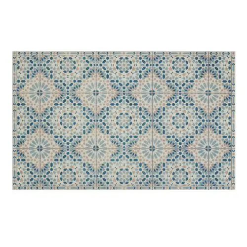 ou trouver deco moderne mosaique Tapis en vinyle imprimé mosaïque vert, bleu et rose 50x80