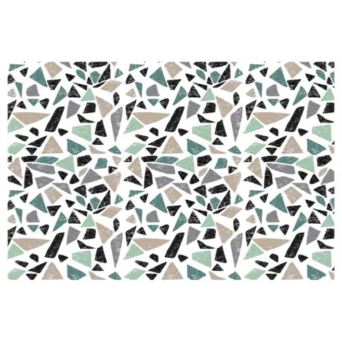 ou trouver decoration motif mosaique Tapis en vinyle effet mosaique vert