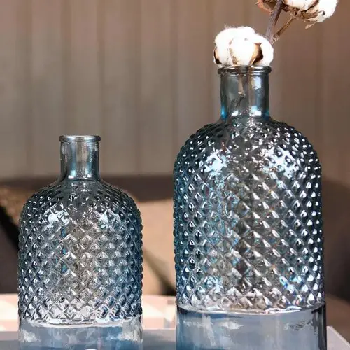 ou trouver objet deco durable verre recycle Vase en verre recyclé h 22 cm bleu jeans