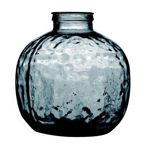 ou trouver objet deco durable verre recycle Vase Louise Verre Recyclé 9l D25 H30 bleu transparent