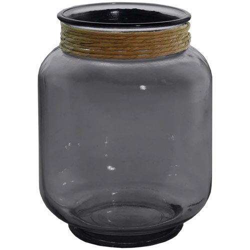 ou trouver objet deco durable verre recycle Photophore en verre recyclé h 25 cm anthracite