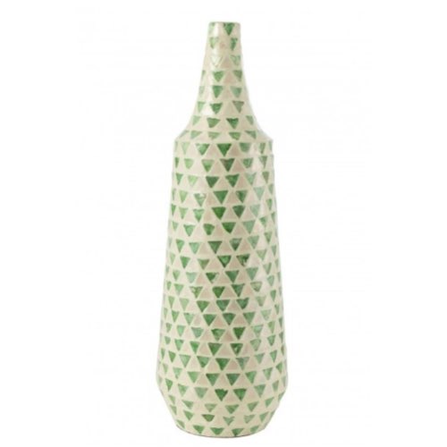 ou trouver objet deco mosaique pas cher Vase bouteille mosaïque en papier vert