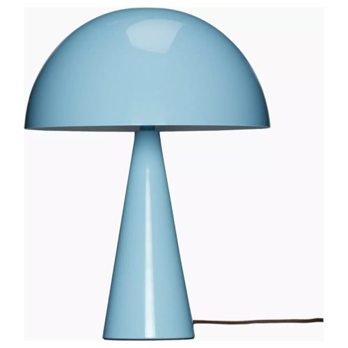 accessoire decoratif orange bleu design Lampe champignon en fer bleu clair 33 cm