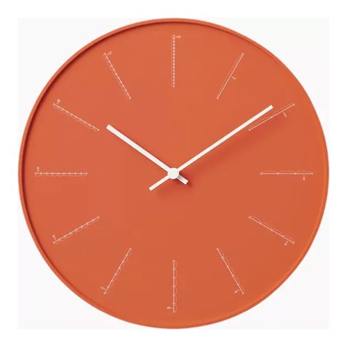 accessoire decoratif orange bleu design Horloge orange