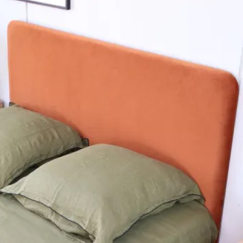 association couleur orange deco meuble maisons du monde Tête de lit en velours rouille 160 cm