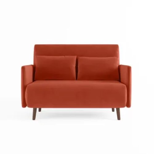 association couleur orange deco meuble maisons du monde Canapé-lit 2 places en velours ocre