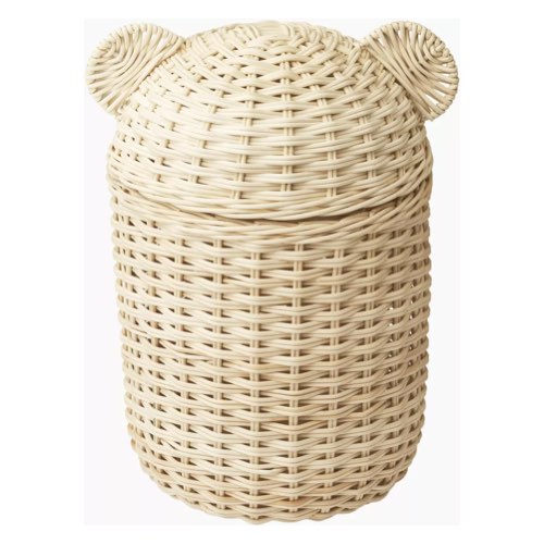 chambre enfant design rangement Panier de rangement ours naturel