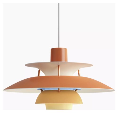 deco design couleur orange Suspension en aluminium orange