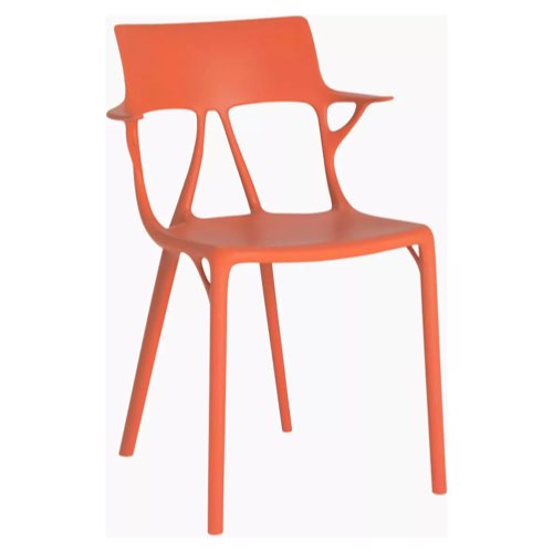 deco design couleur orange Chaise avec accoudoirs orange