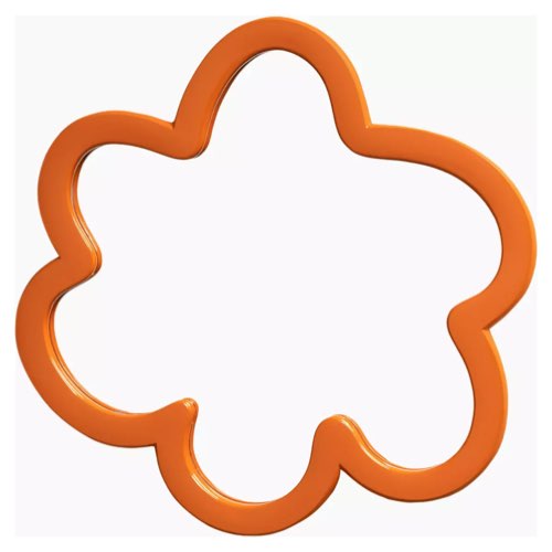 deco design couleur orange Miroir orange 32 cm funky