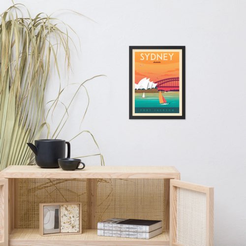  deco meuble couleur orange maisons du monde Affiche Sydney 30x40 cm