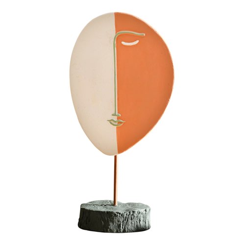 deco meuble couleur orange maisons du monde Statuette en résine orange