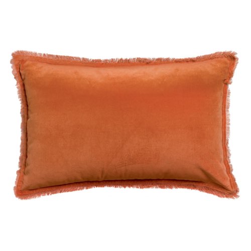 deco meuble couleur orange maisons du monde Coussin uni en coton ambre 40 x 65