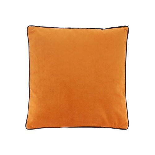 deco meuble couleur orange maisons du monde Coussin en velours terracotta et noir 40x40