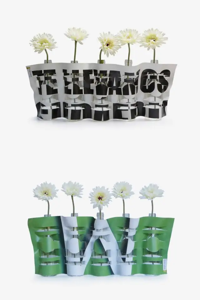 decoration durable recyclage fabrication francaise vase déco récup' affiche publicitaire déco originale éco-friendly