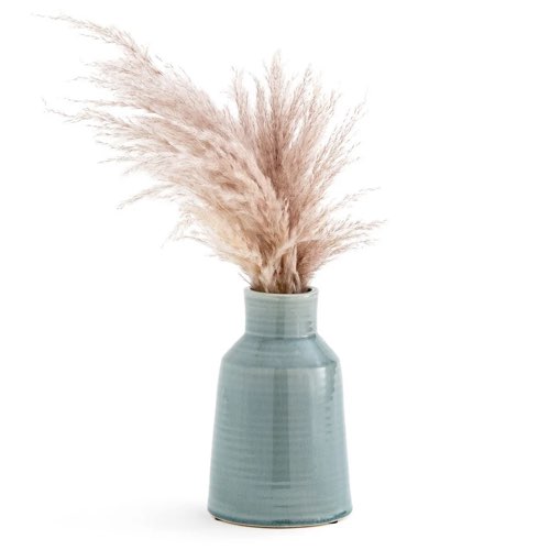 element decoratif centre de table au quotidien Vase en céramique H23 cm bleu grisé