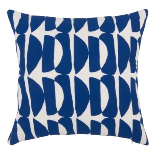 mariage bleu et orange meuble et deco maisons du monde Housse de coussin en coton bio à motifs écrus et bleus