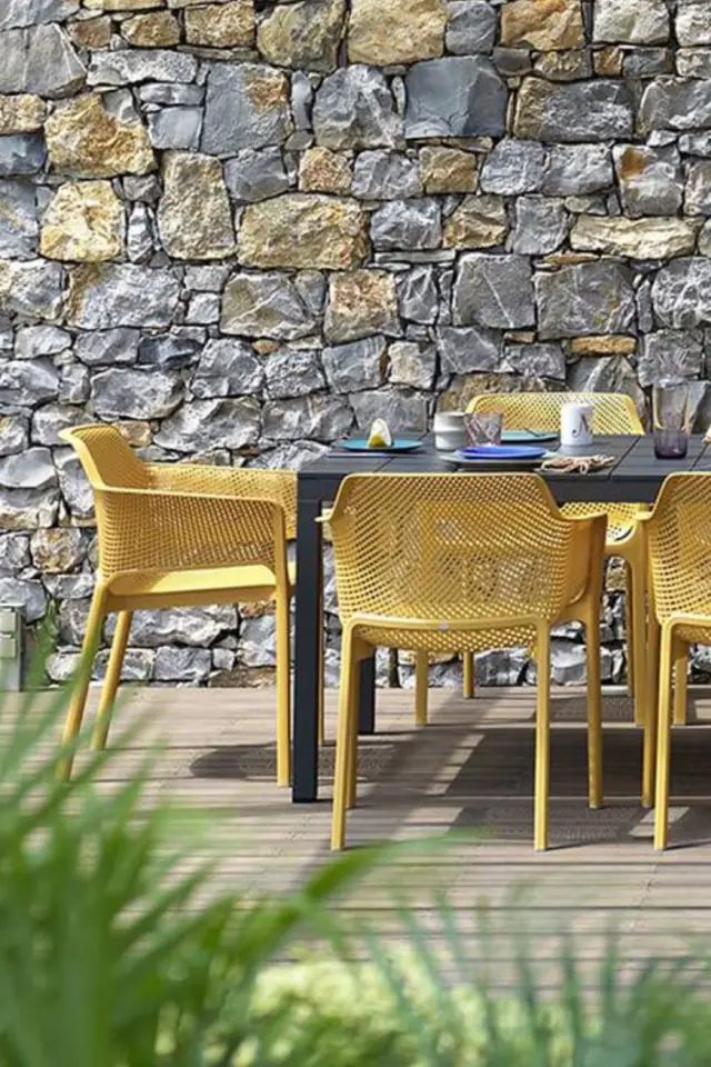 meuble made in france 4 pieds fauteuil de table salon de jardin aménagement terrasse moderne confort