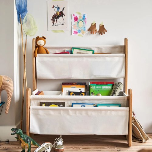 petit meuble chambre enfant deco rangement Étagère avec poches de rangement en tissu