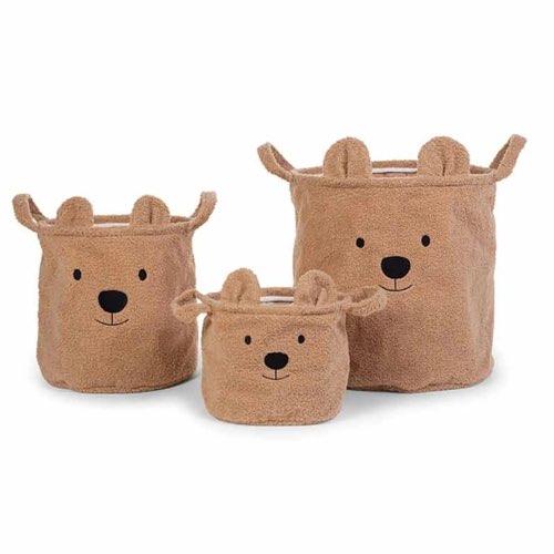 rangement jouets enfant panier maisons du monde Lot de 3 paniers de rangement beige animaux ourson