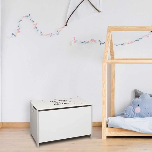 rangement pratique jouets enfant maisons du monde Coffre à jouets en mdf gris