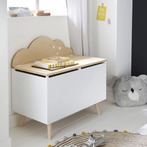 rangement pratique jouets enfant maisons du monde Coffre enfant nuage bicolore