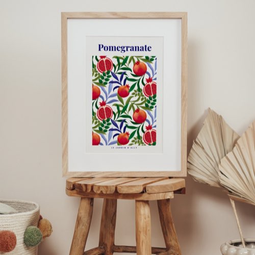 decoration ete motif fruitier grenade vacances illustration imprimée sur papier