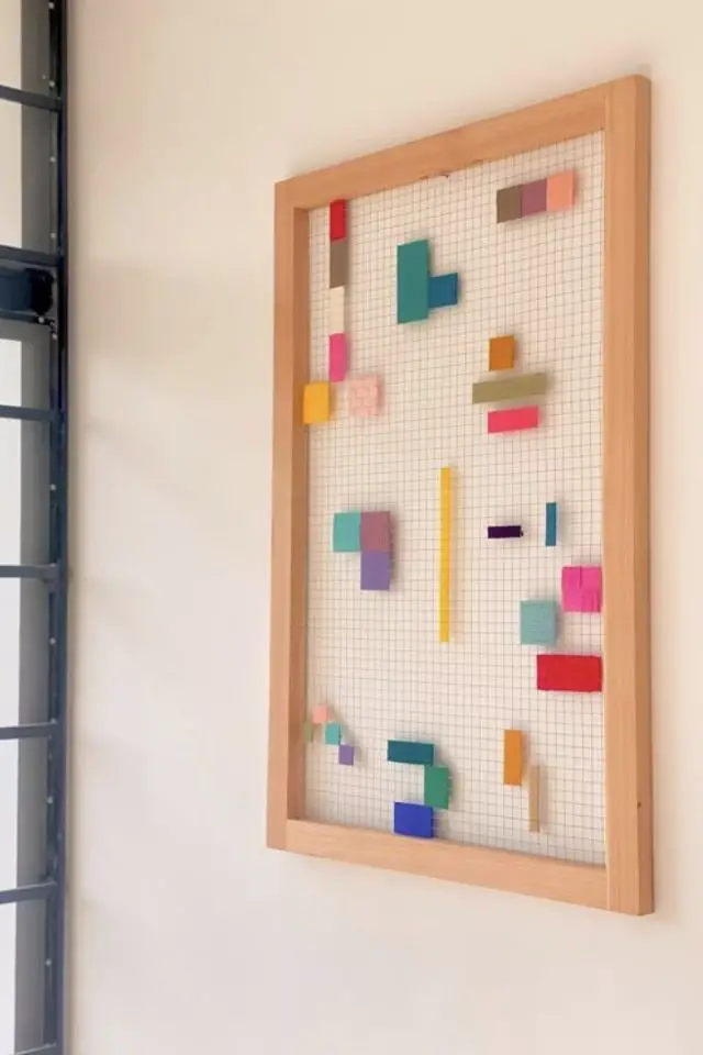 loisirs creatifs deco tissage moderne décoration moderne originale à faire soi-même canevas forme géométrique