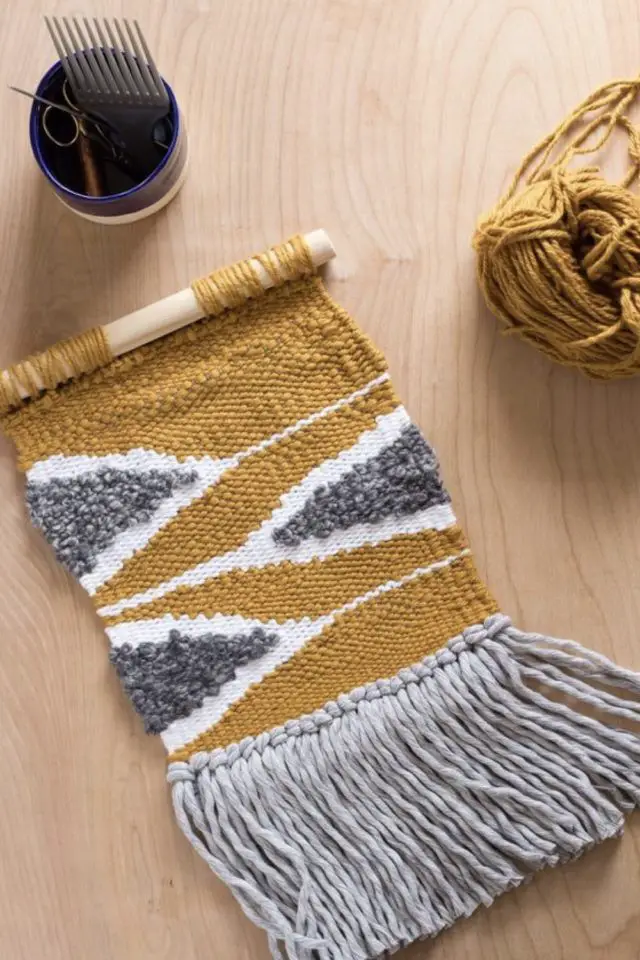 loisirs creatifs deco tissage moderne mélange de texture décoration créative à faire soi-même