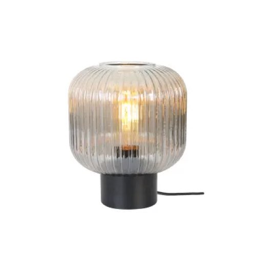 meuble deco minimaliste moderne Lampe de table noir verre ø20cm