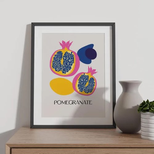 motif estival decoration grenade Affiche grenade couleur pop décor mur