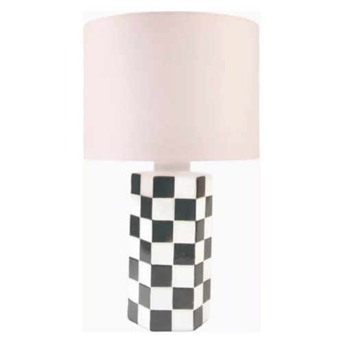 objet decoratif design couleur Lampe damier noir et blanc