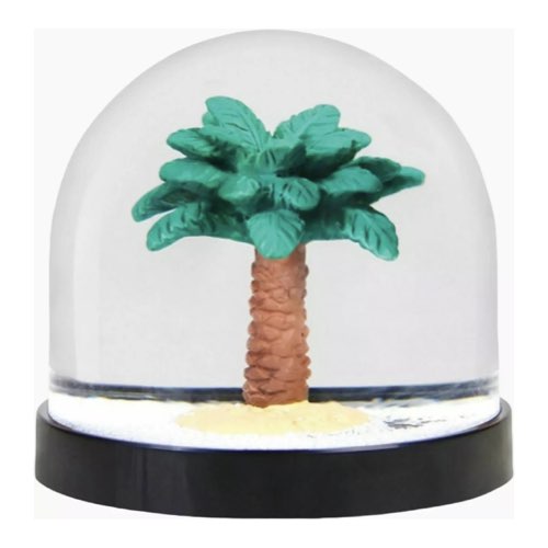 objet decoratif design couleur Boule à neige Palmier vert