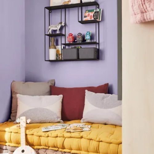 revetement mur jaune violet leroy merlin Peinture mur, boiserie, radiateur elixir 6 satin lilas parme