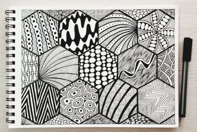 activite creative zentangle pour debutant dessin facile pas cher