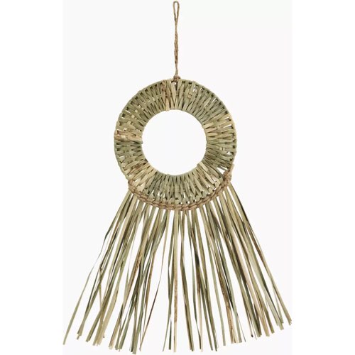 deco boheme chic dessus lit tendance Déco murale en herbe 18x39 cm