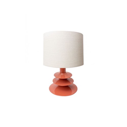 deco chambre design couleur terracotta Lampe de table Pimilco tissu bois rouge marron