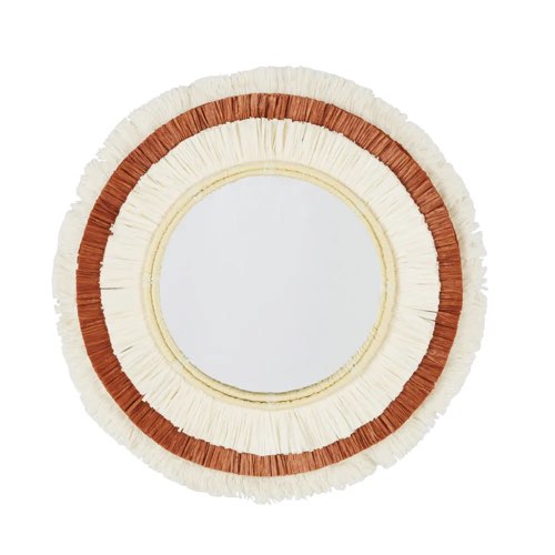 decoration chambre adulte moderne couleur terracotta Miroir beige et terracotta D46