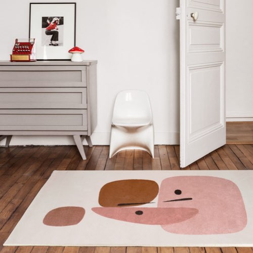 decoration chambre adulte moderne couleur terracotta Tapis design contemporain terracotta 120x170, OEKO-TEX®