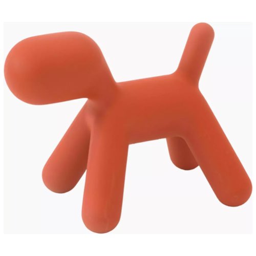decoration design couleur corail idees Puppy rouge corail objet décoratif à poser