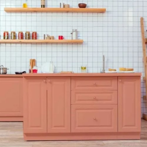 decorer avec du rose corail leroy merlin  Peinture meuble cuisine salle de bain mono-composante satin