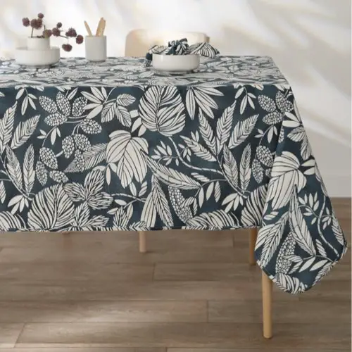 jolie nappe pas cher promo deco table Nappe anti-taches imprimé végétal