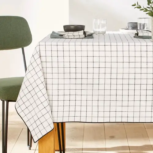 jolie nappe pas cher promo deco table Nappe lin/coton lavé, Ciara