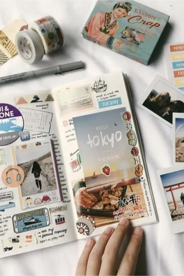 journal de voyage en ligne ou papier vacances au Japon souvenirs collage scrapbooking loisirs slow